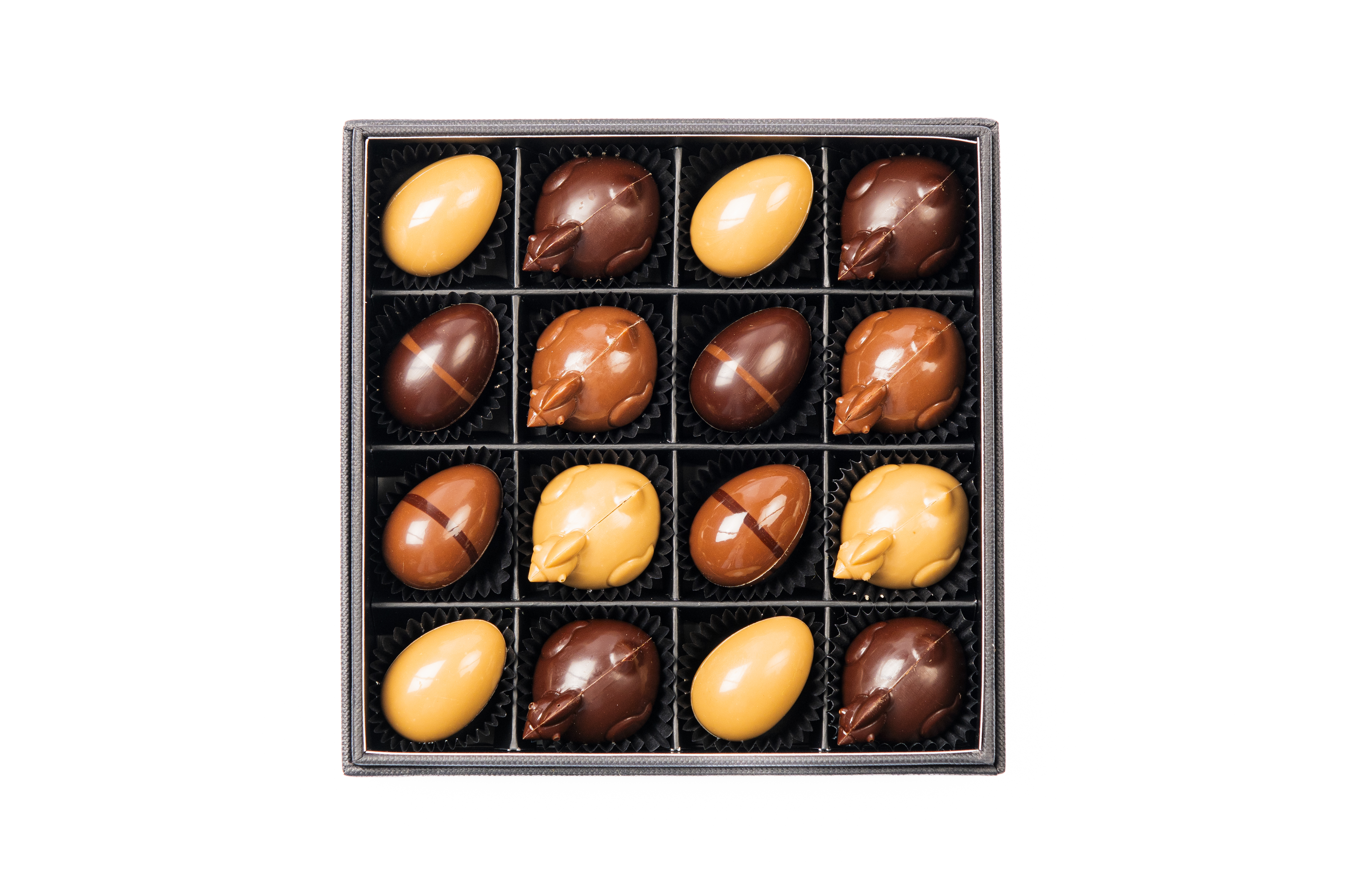 Paaseitjes en Kuikens (Amandel/Hazelnoot/Karamel)